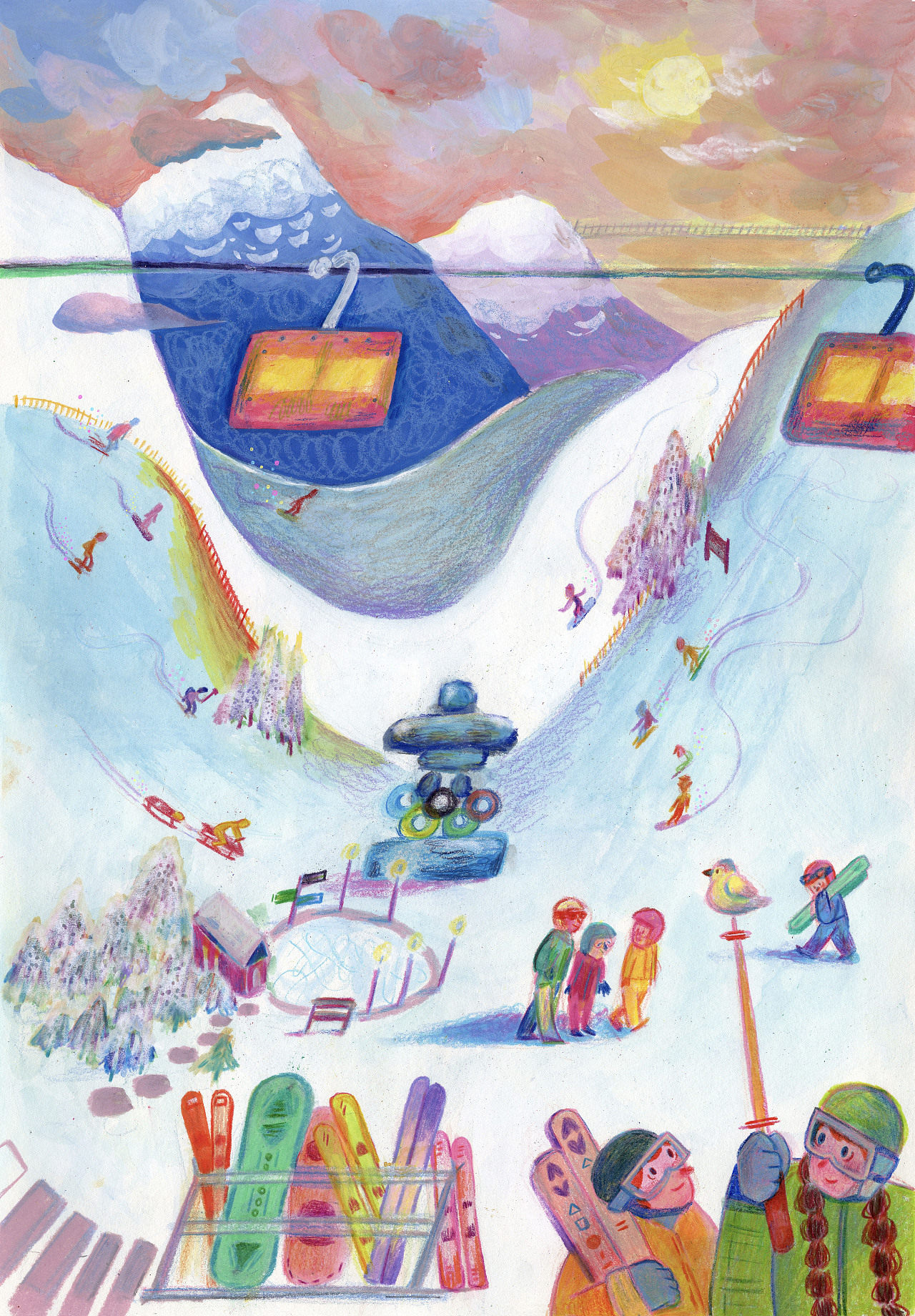 温哥华冬天的Whistler是滑雪胜地