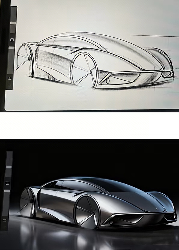 ipad汽车板绘练习，传统手艺不能丢