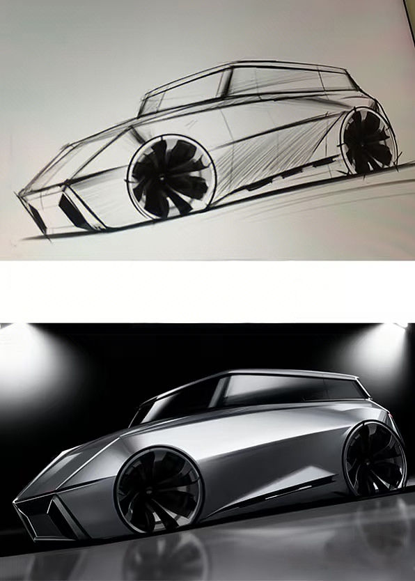 ipad汽车板绘练习，传统手艺不能丢