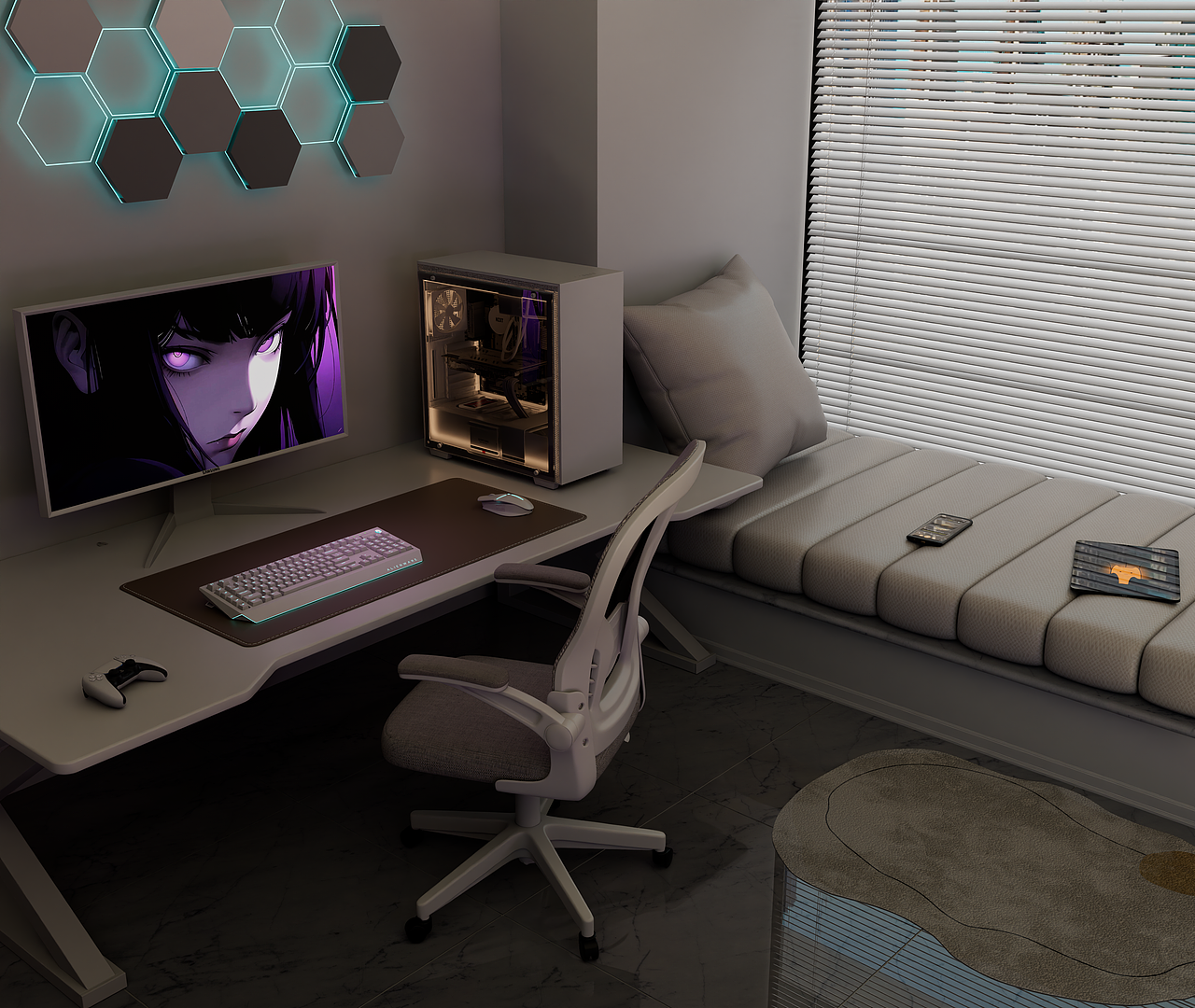 电竞房的一天（图ZMzk2OTk5OTQ4） - 场景 - 站酷设计师猫4D原创素材 - 站酷ZCOOL