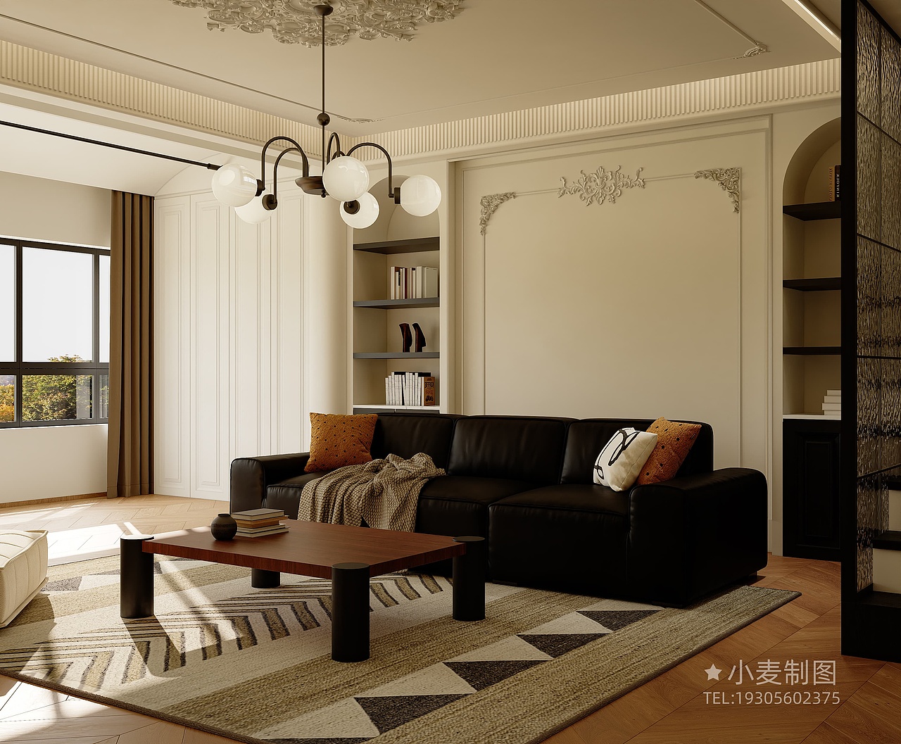 中古风高档别墅效果案例