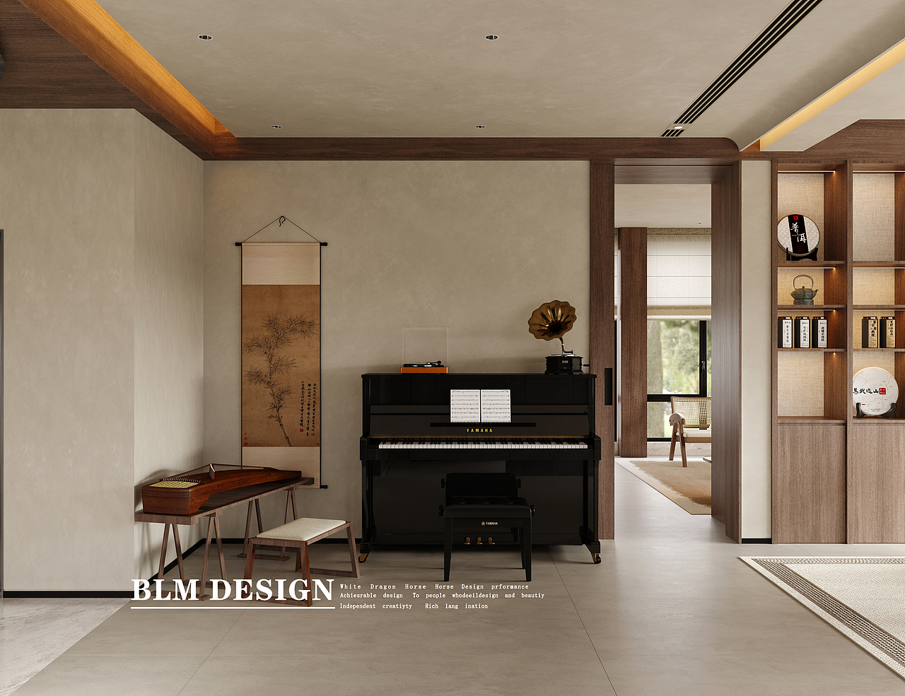 会所-白龙马效果图