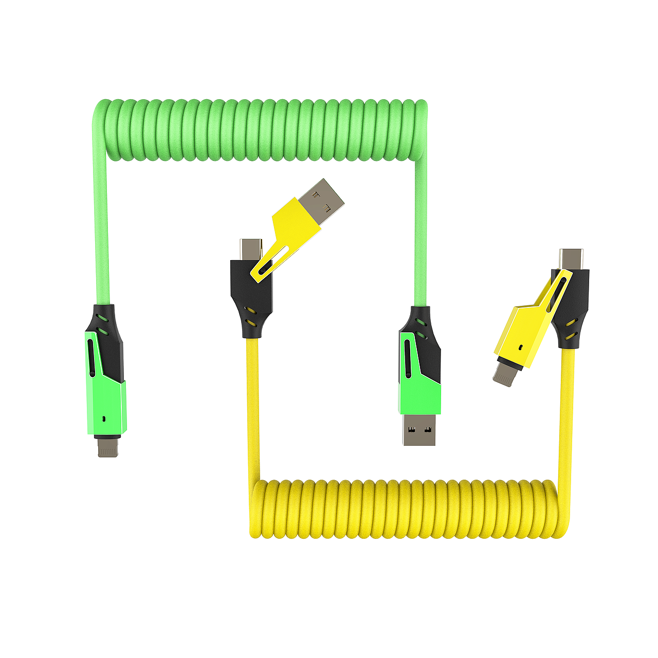 4in1 usb coiled cable