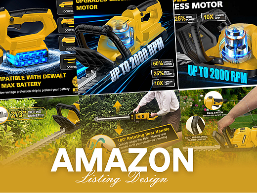 工具类 绿篱机-Amazon亚马逊主副图A+设计案例
