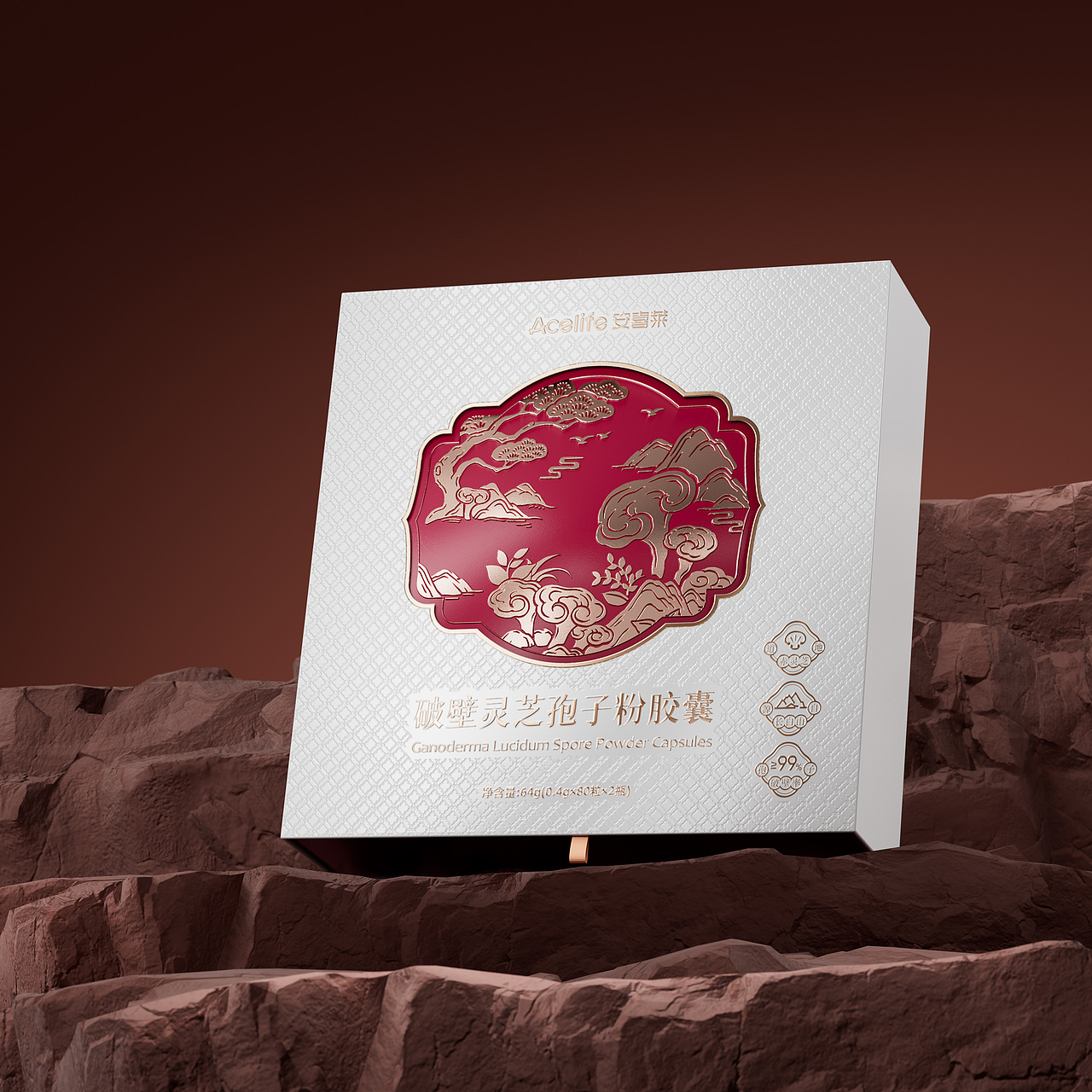 破壁灵芝孢子粉包装设计
