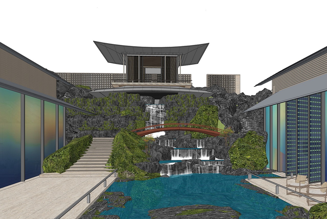 成华融创至和雅颂至和示范区景观SU模型下载