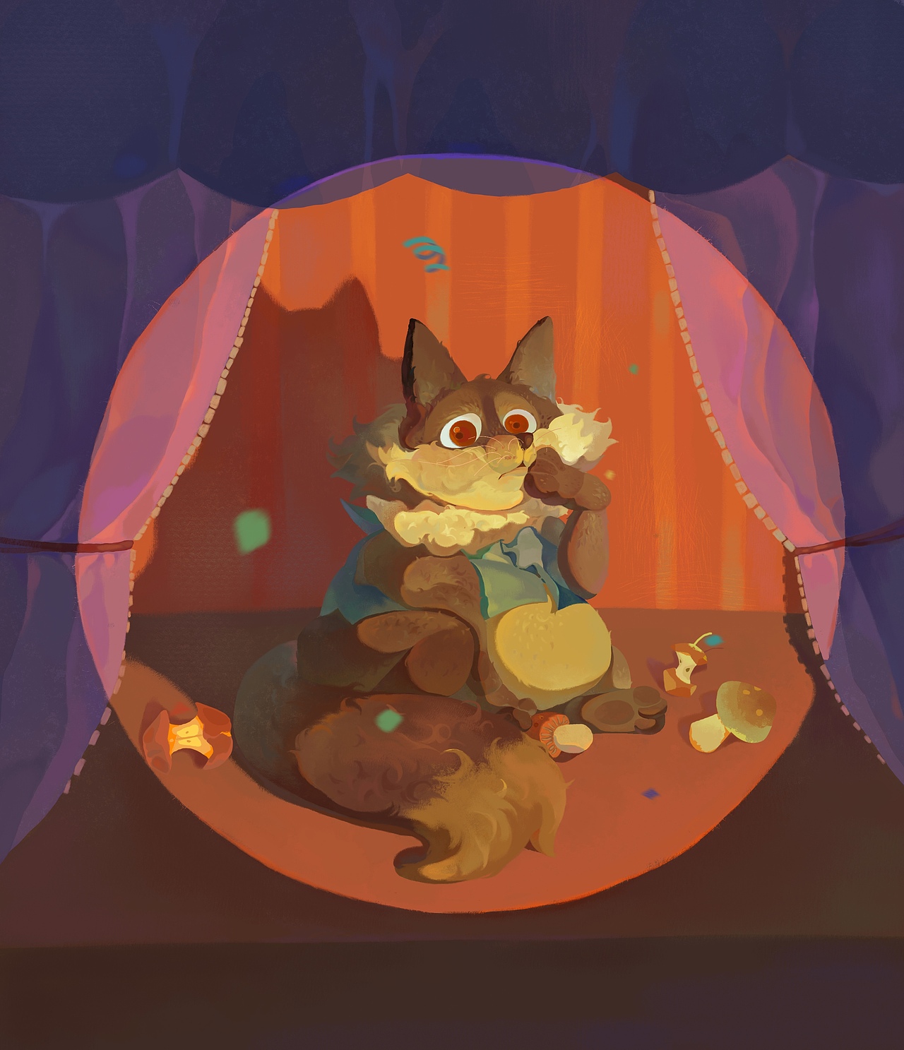 贪吃狐（图ZMzk3MDQzMTQ0） - 商业插画 - 站酷设计师粿子喂原创素材 - 站酷ZCOOL