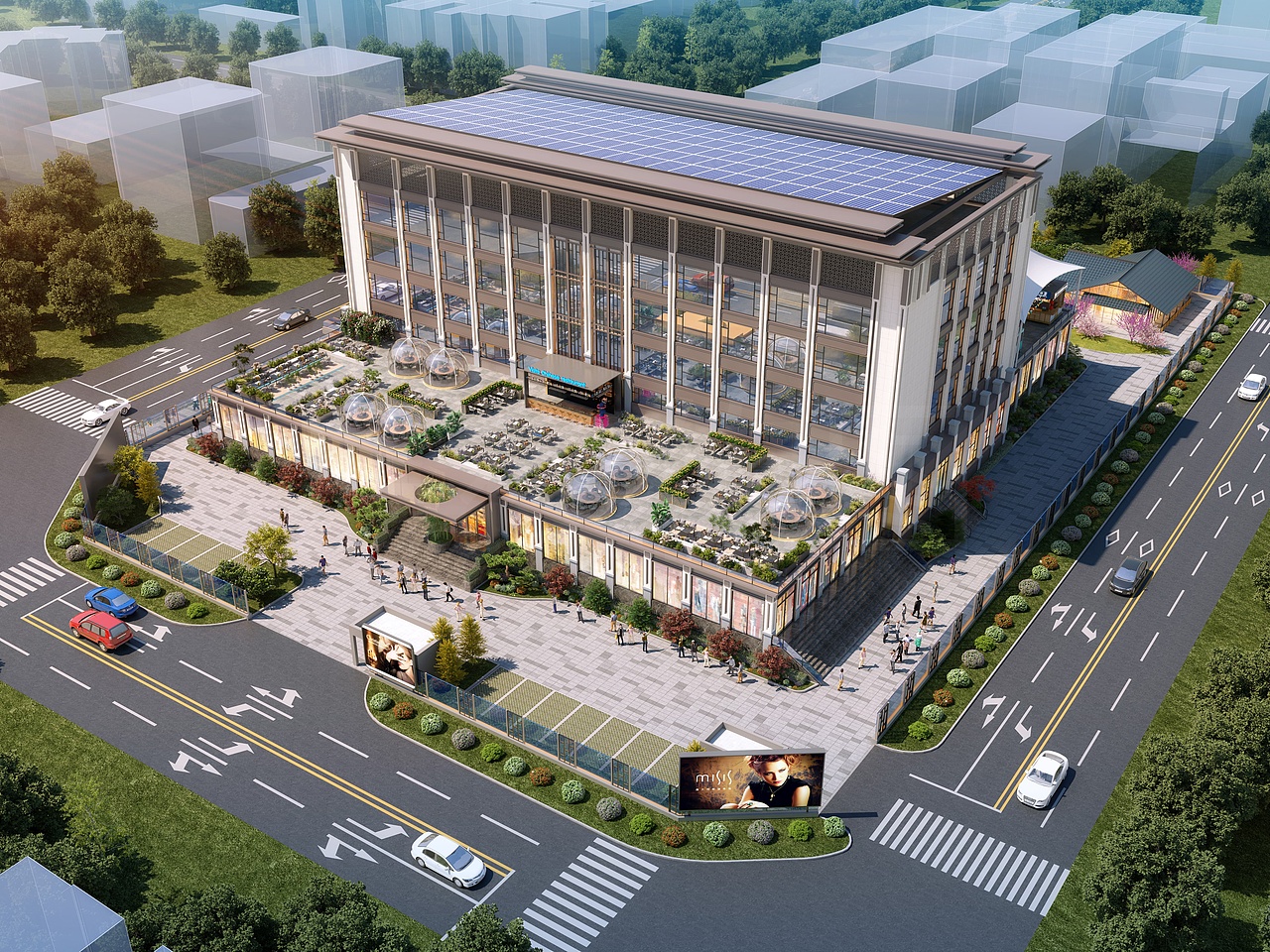 商超鸟瞰 外立面  建筑美学