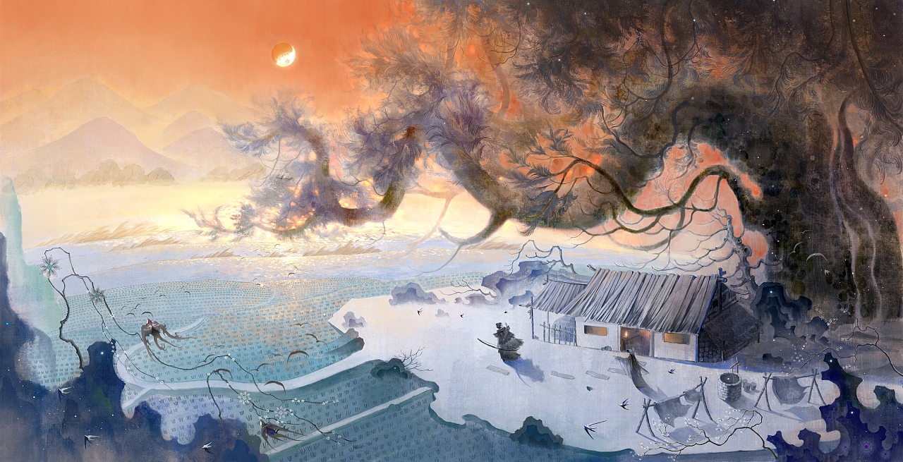 诗经——女曰鸡鸣（图ZMzk3MDU3NTQ0） - 绘本 - 站酷设计师津岐原创素材 - 站酷ZCOOL