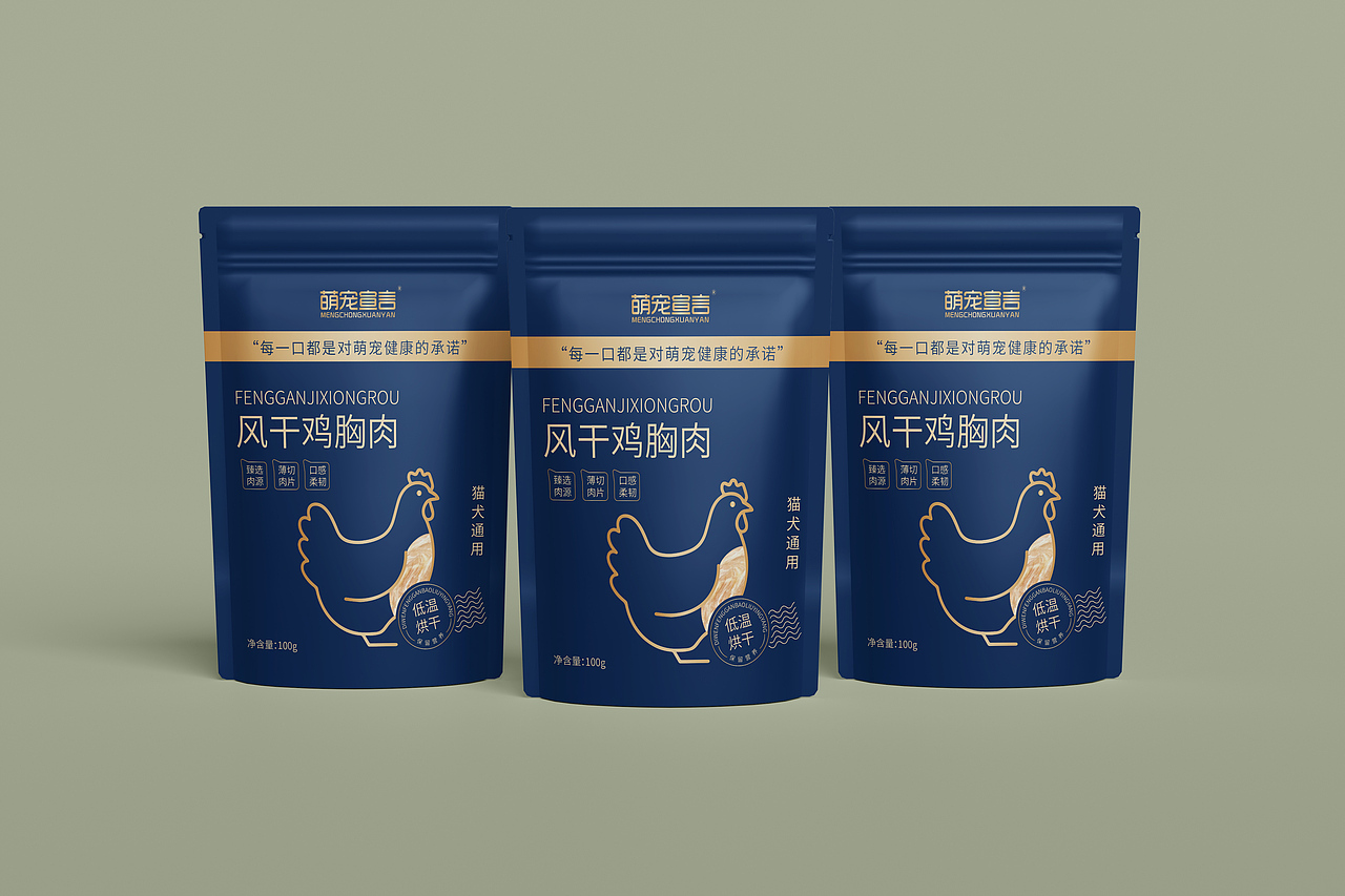 宠物零食—风干鸡胸肉、风干鸭胸肉包装设计（图ZMzk3MDU3NjUy） - 包装 - 站酷设计师呵佩原创素材 - 站酷ZCOOL