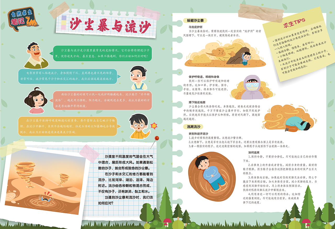 儿童杂志安全教育栏目策划和内页绘制(已出版)