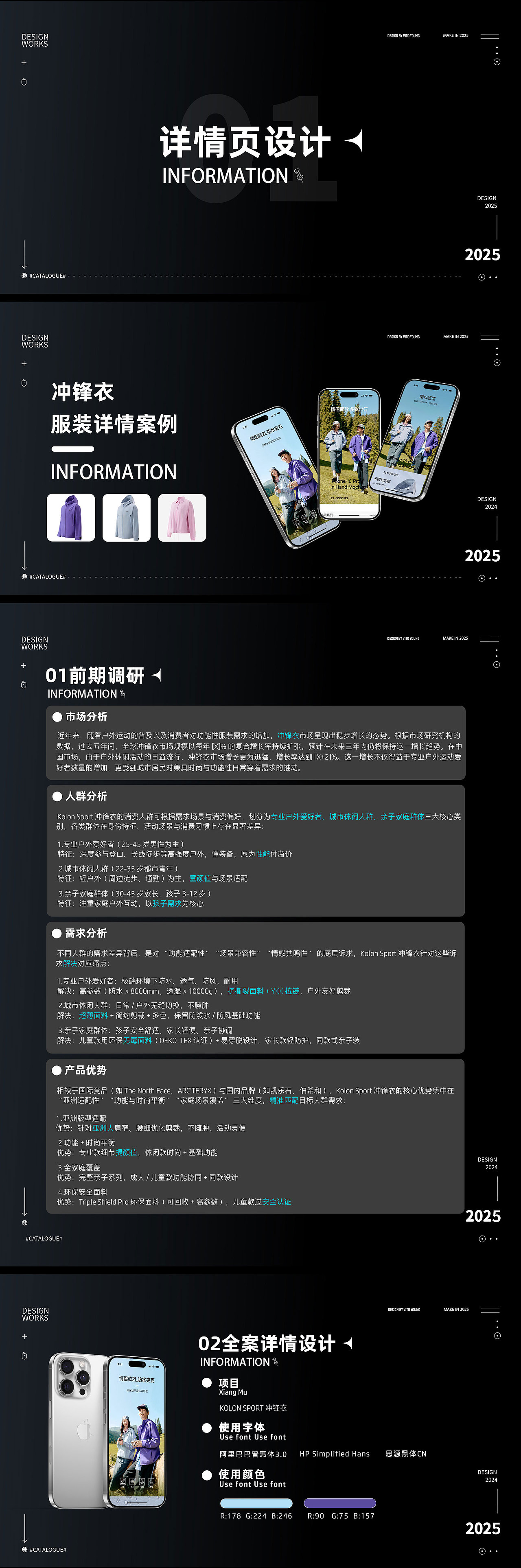 冲锋衣详情页展示