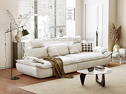 跨境極簡(jiǎn)白沙發(fā)｜家具場(chǎng)景渲染