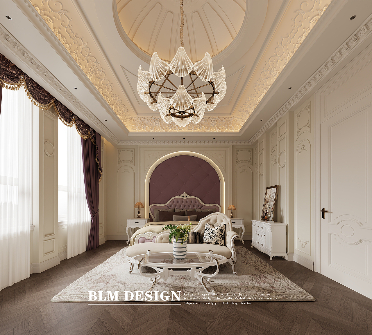 欧式设计案例分享—白龙马效果图