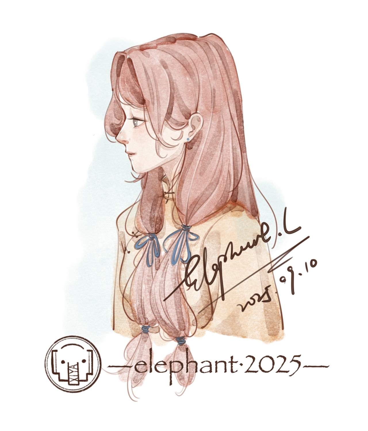 水彩风｜人物插画（图ZMzk3MDcxMjU2） - 艺术插画 - 站酷设计师大象鼻子长是漂亮原创素材 - 站酷ZCOOL