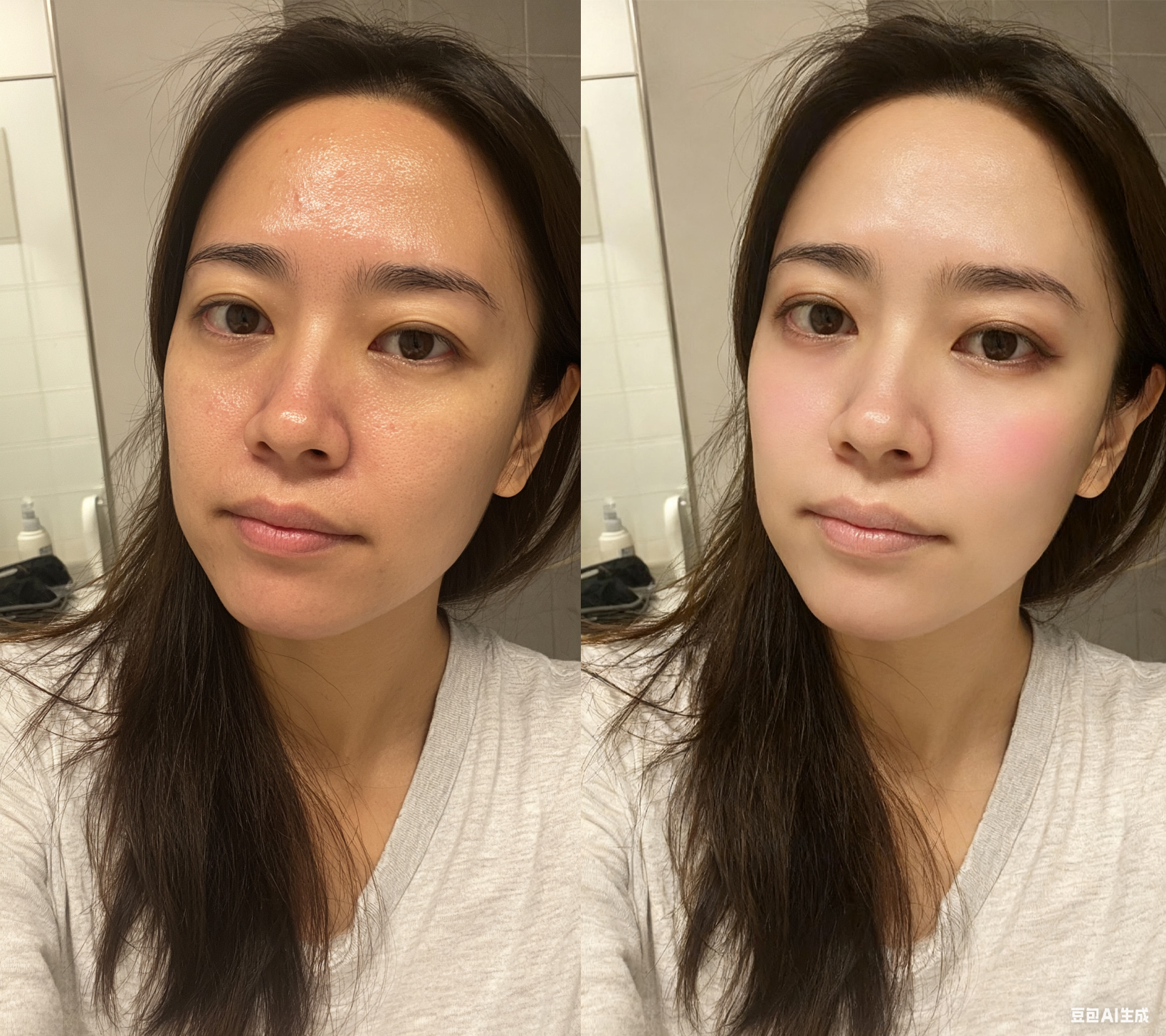 豆包生图4.0：“卸妆了根本不认识”（图ZMTUyMzQ2NzY=） - 教程 - 站酷设计师木易毛毛原创素材 - 站酷ZCOOL