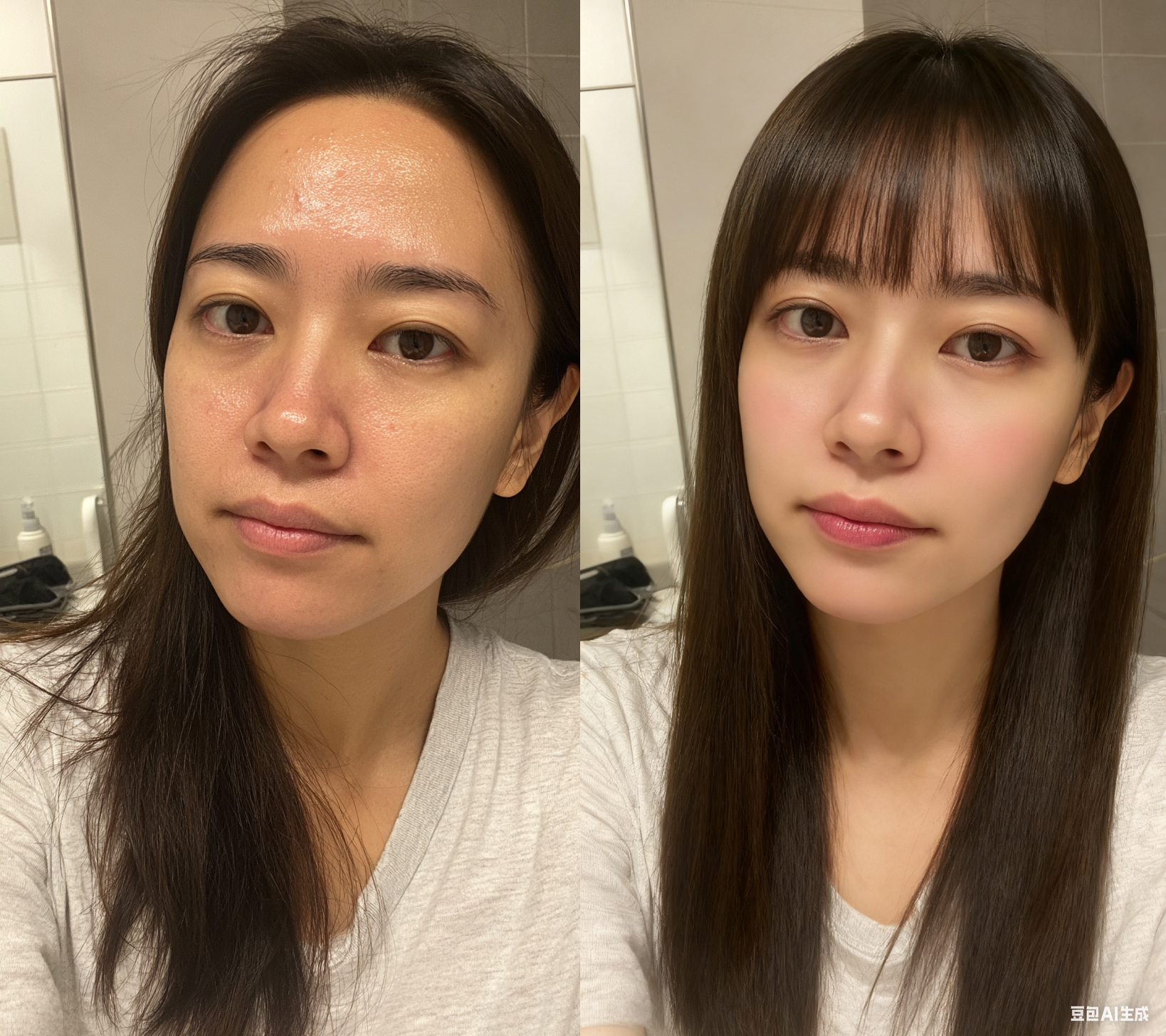 豆包生图4.0：“卸妆了根本不认识”（图ZMTUyMzQ2OTY=） - 教程 - 站酷设计师木易毛毛原创素材 - 站酷ZCOOL