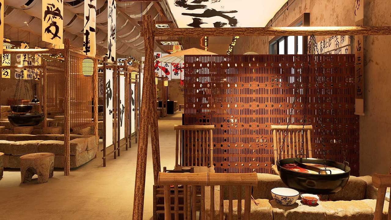 炉边烟火（图ZMzk3MDgyNTU2） - 酒店餐饮设计 - 站酷设计师沃想空间设计原创素材 - 站酷ZCOOL