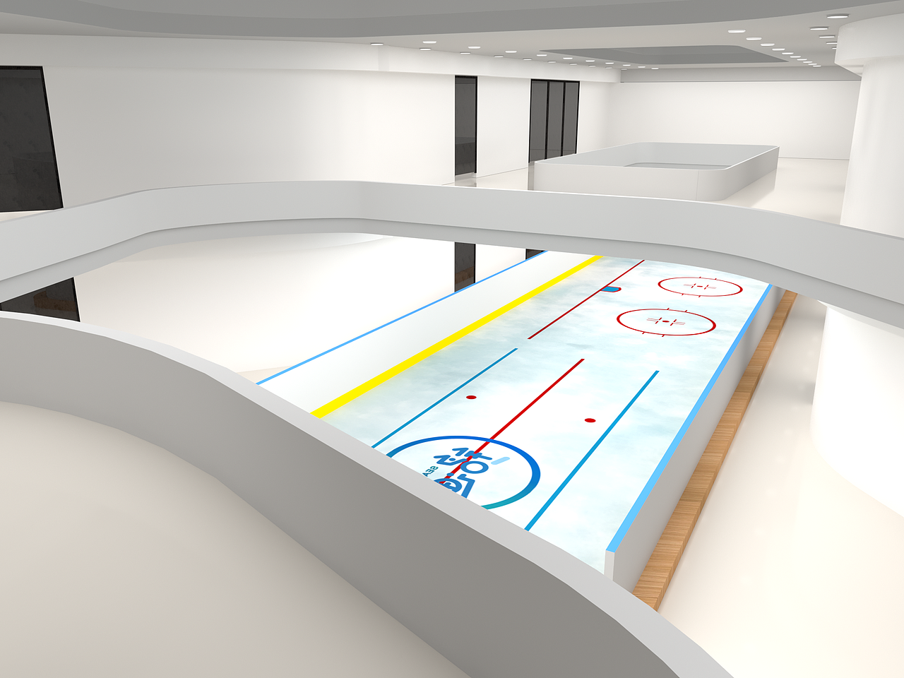 滑冰场展厅展馆设计建模渲染