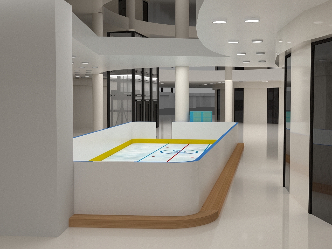 滑冰场展厅展馆设计建模渲染