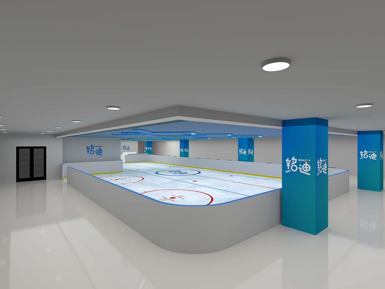 滑冰场展厅展馆设计建模渲染