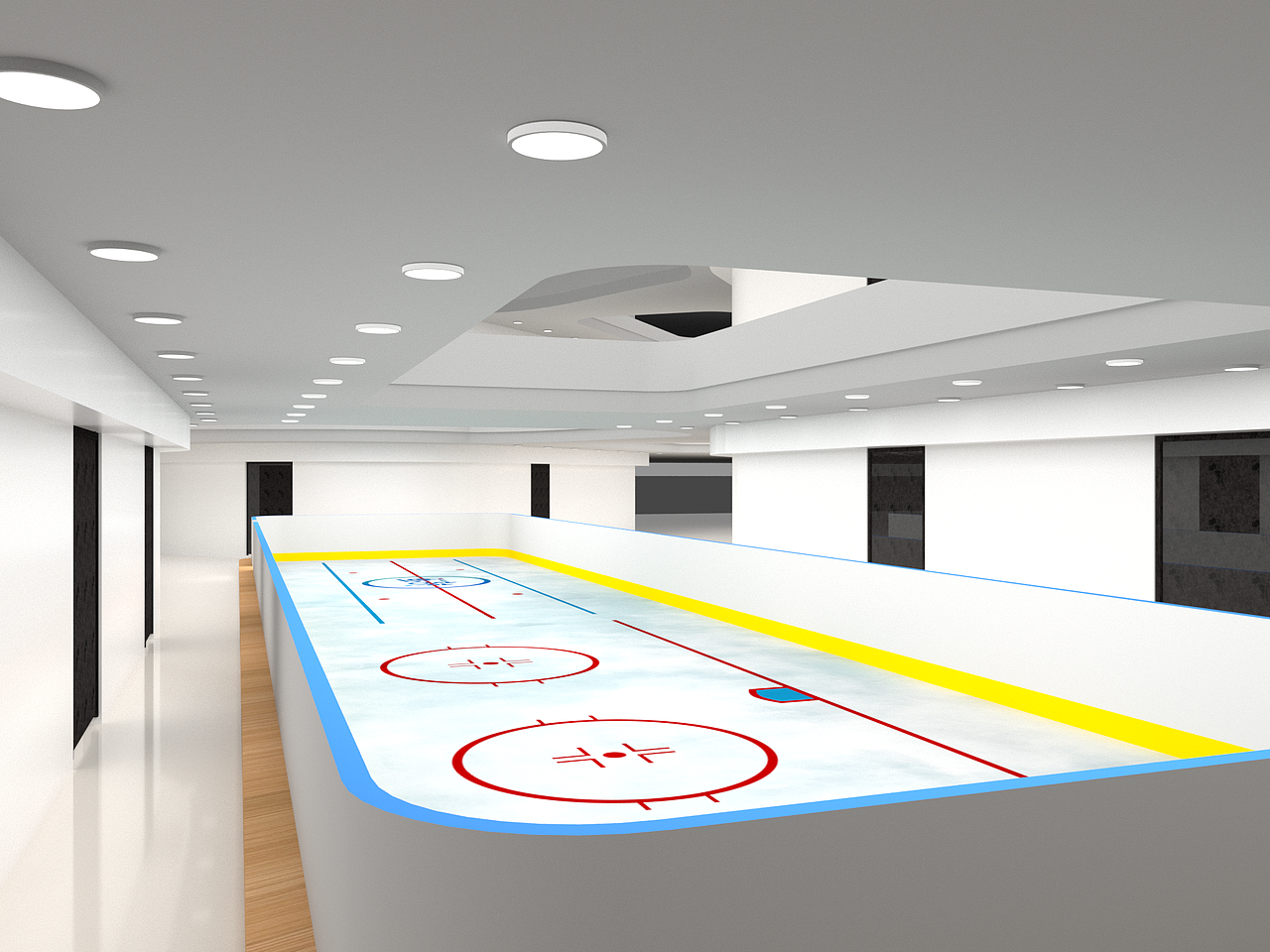 滑冰场展厅展馆设计建模渲染