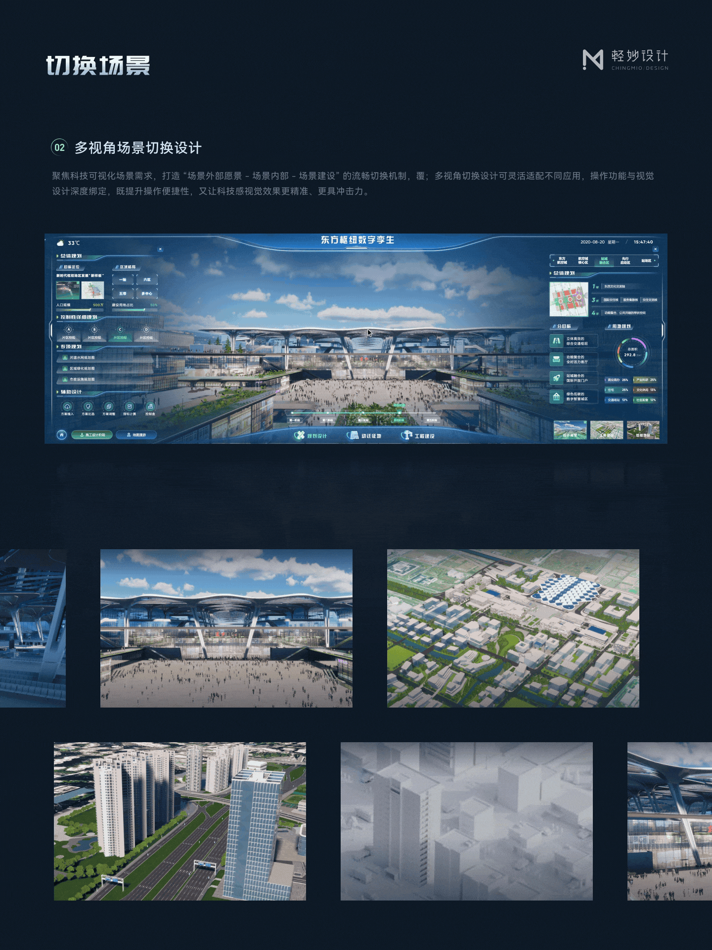 🌏 东方枢纽孪生大屏 | 数据可视化