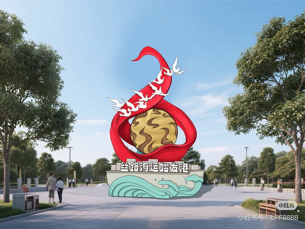 李老师雕塑浮雕作品No3:思路海运雕塑(一)