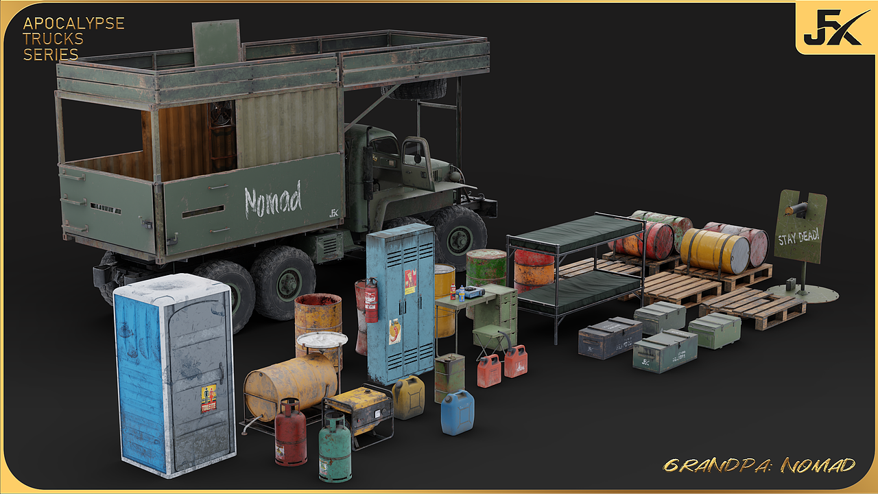 Grandpa末日卡车系列|Nomad 静帧渲染第三部分