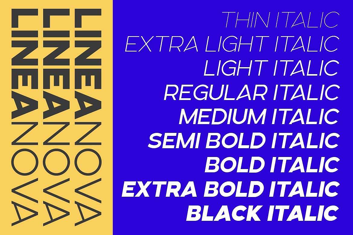 18款现代简约品牌商标logo广告画册无衬线英文字体家族