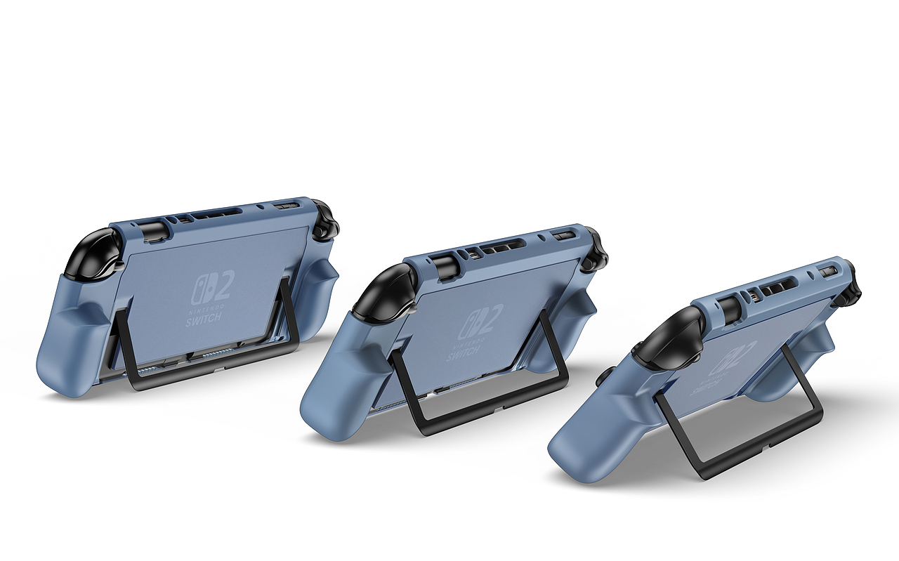 Switch 2代游戏机晶甲支架保护壳