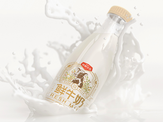 明都优选x红梅乳业联名鲜牛奶包装设计｜江苏明都超市