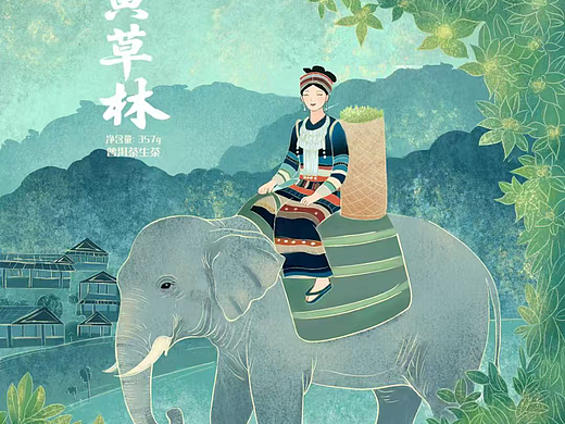 茶叶插画设计