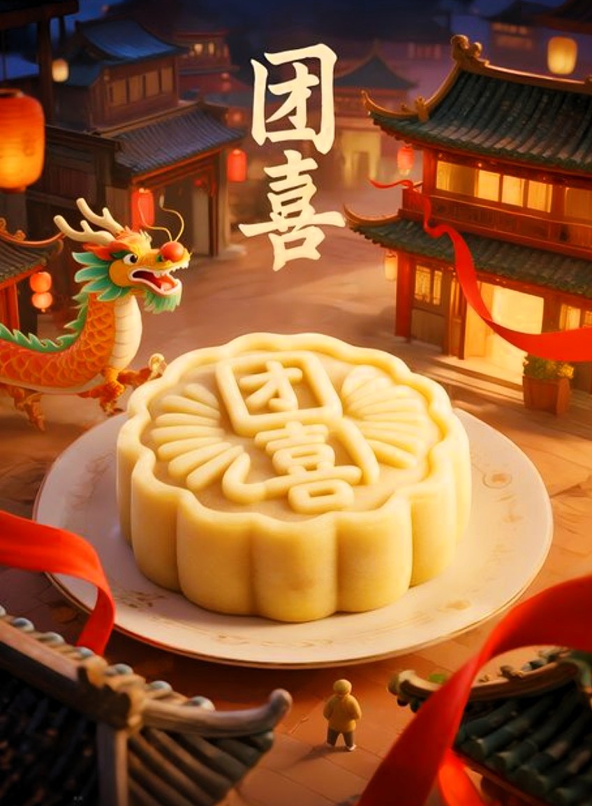 团喜月饼海报