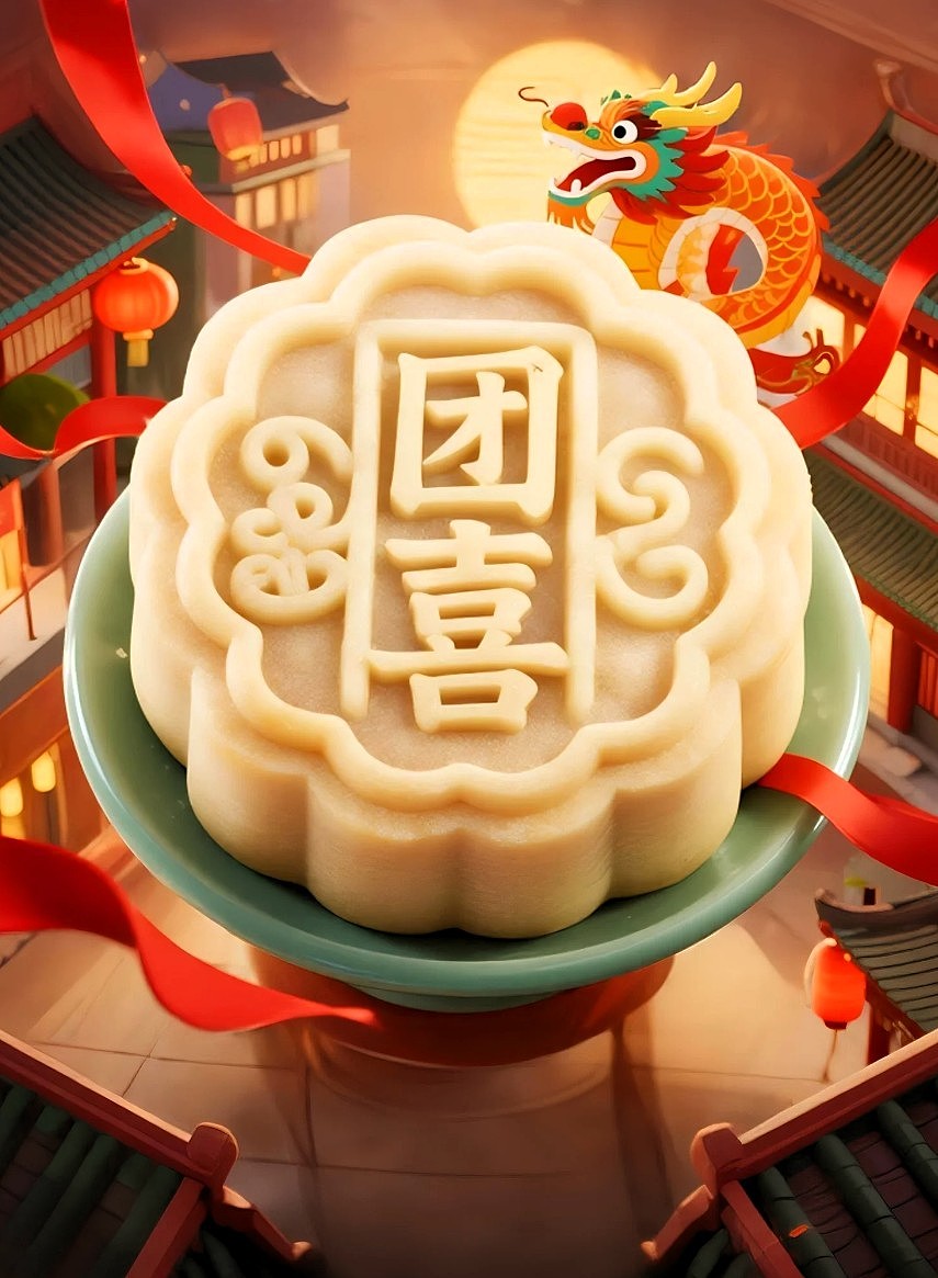 团喜月饼海报