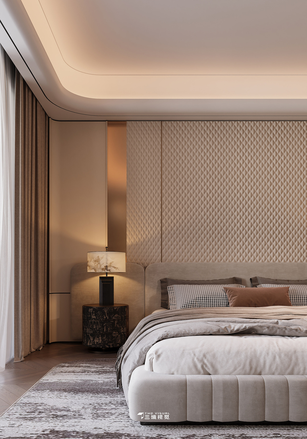 住宅-意式轻奢书房卧室设计（图ZMzk3MTc3NDcy） - 家装设计 - 站酷设计师三境视觉原创素材 - 站酷ZCOOL