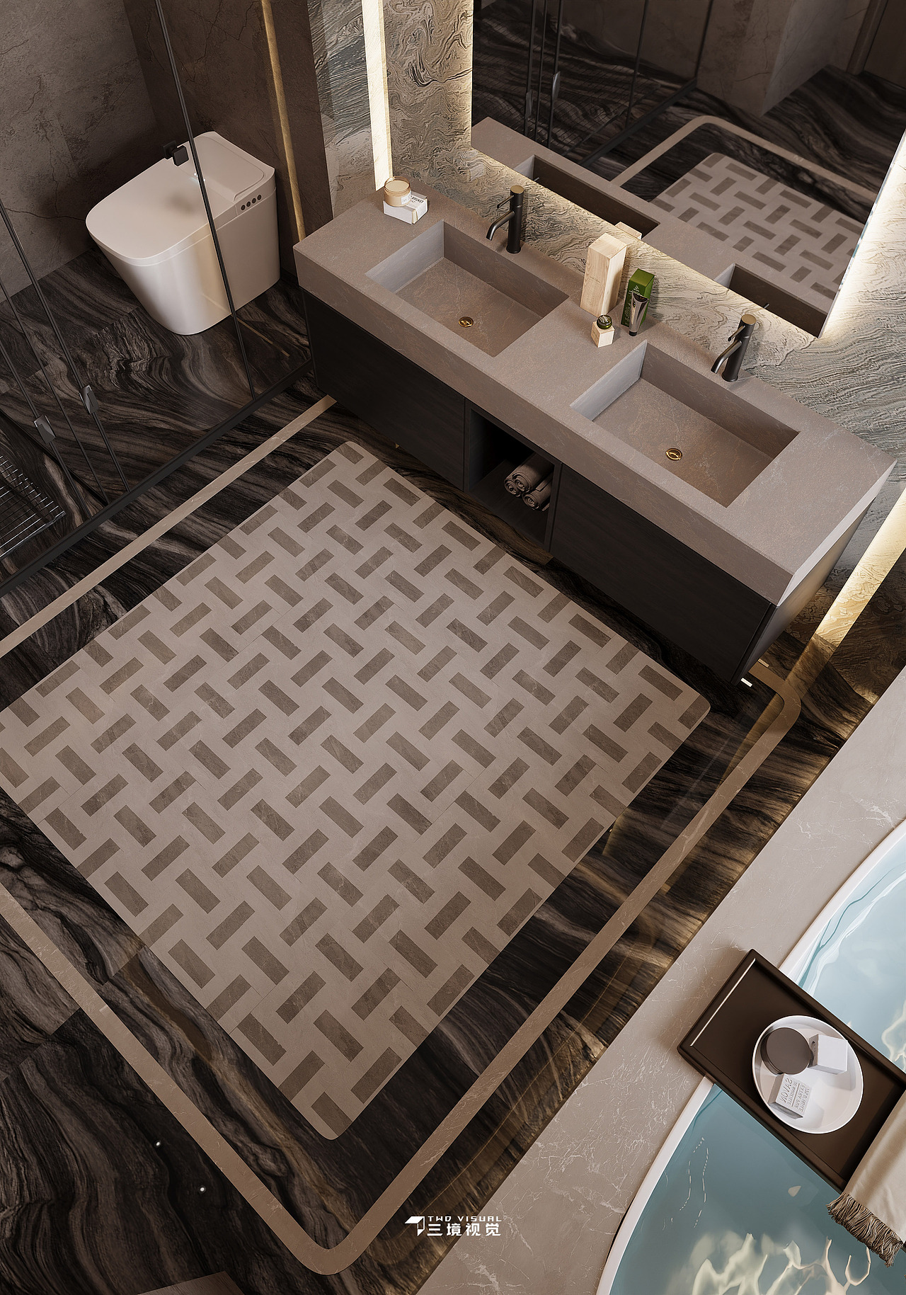 住宅-意式轻奢书房卧室设计（图ZMzk3MTc3NTAw） - 家装设计 - 站酷设计师三境视觉原创素材 - 站酷ZCOOL