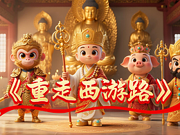 《重走西游路》AI动画短片