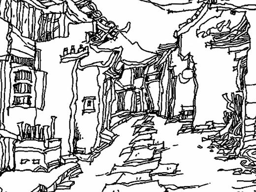 街景速写，关于钢笔画风景打卡。