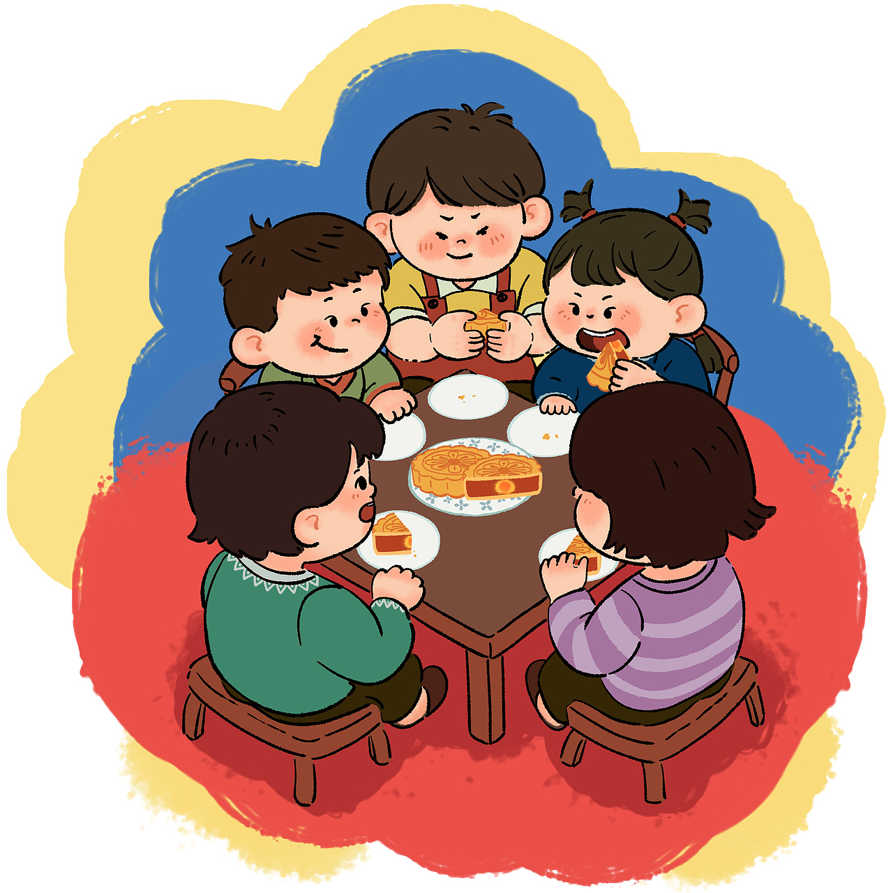 幼儿园吃月饼