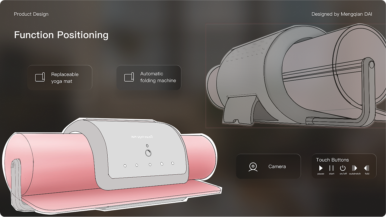 可替换瑜伽垫模块
支持更换不同颜色或材质的垫子,兼顾功能与个性化。