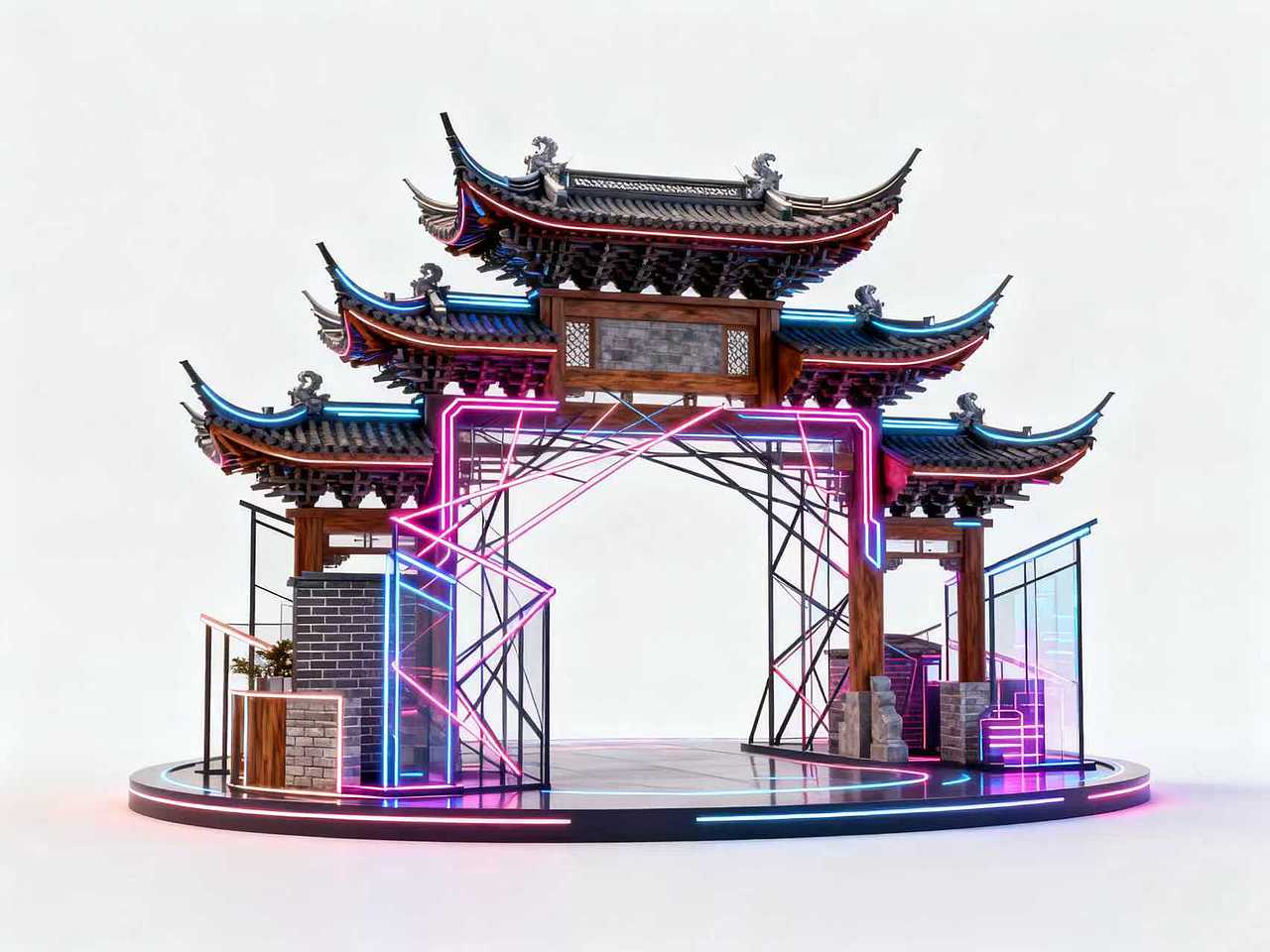 打卡点没吸引力？赛博朋克美陈设计为你破局（图ZMzk3MjEyODEy） - 场景 - 站酷设计师一术设计原创素材 - 站酷ZCOOL
