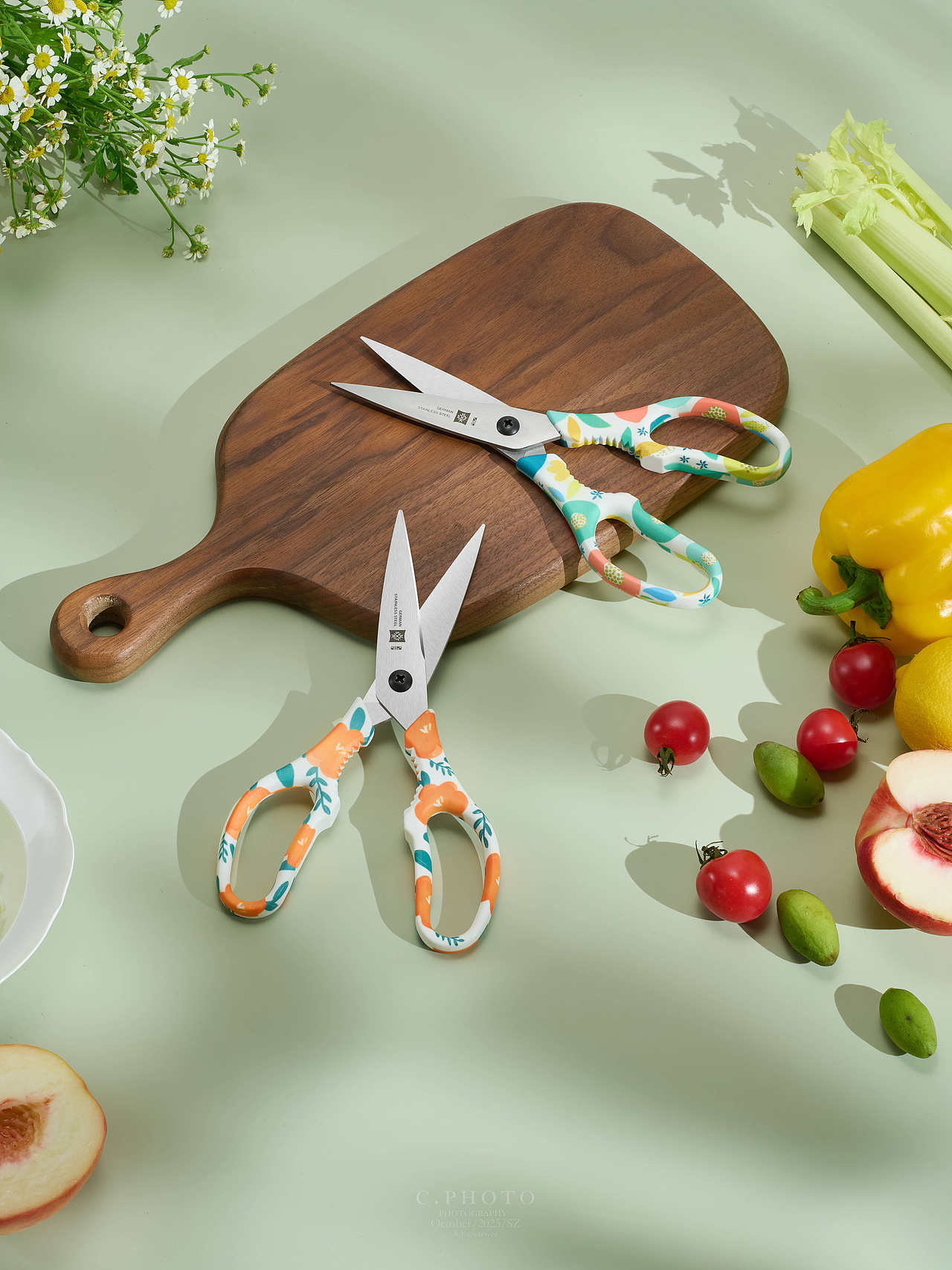 深圳产品摄影剪刀拍摄厨房剪刀不锈餐具拍摄美食摄影