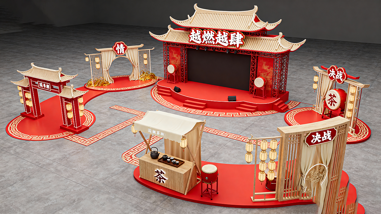 中式茶文化美陈展示（图ZMzk3MjMwMzY0） - 场景 - 站酷设计师一术设计原创素材 - 站酷ZCOOL