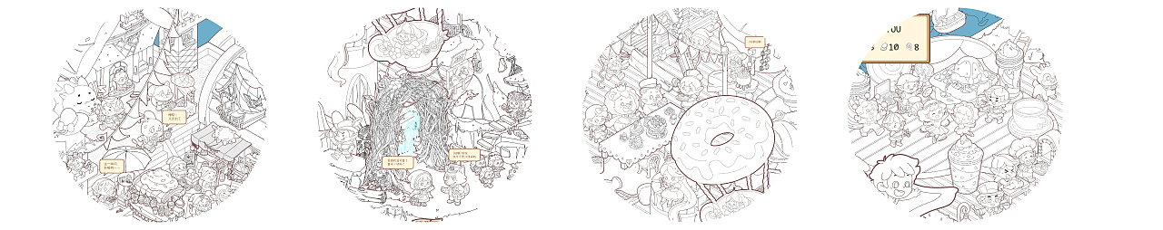 造景贴纸 || 童话镇（图ZMzk3MjM1NjI0） - 商业插画 - 站酷设计师有隻魚原创素材 - 站酷ZCOOL