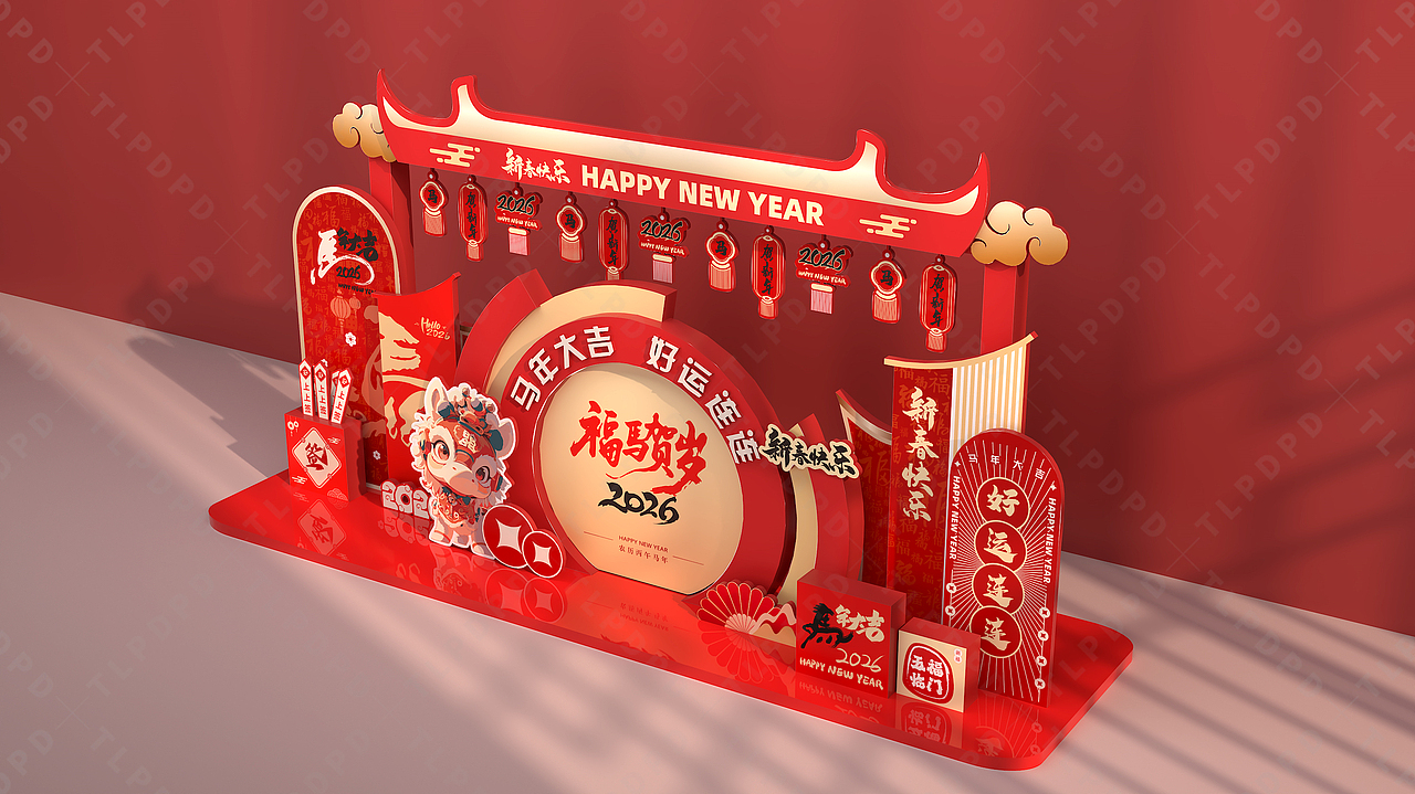 酒店写字楼4S店,售楼马年美陈,新年圣诞美陈（图ZMzk3MjUzNTA0） - 建筑/空间 - 站酷设计师美陈设计师原创素材 - 站酷ZCOOL