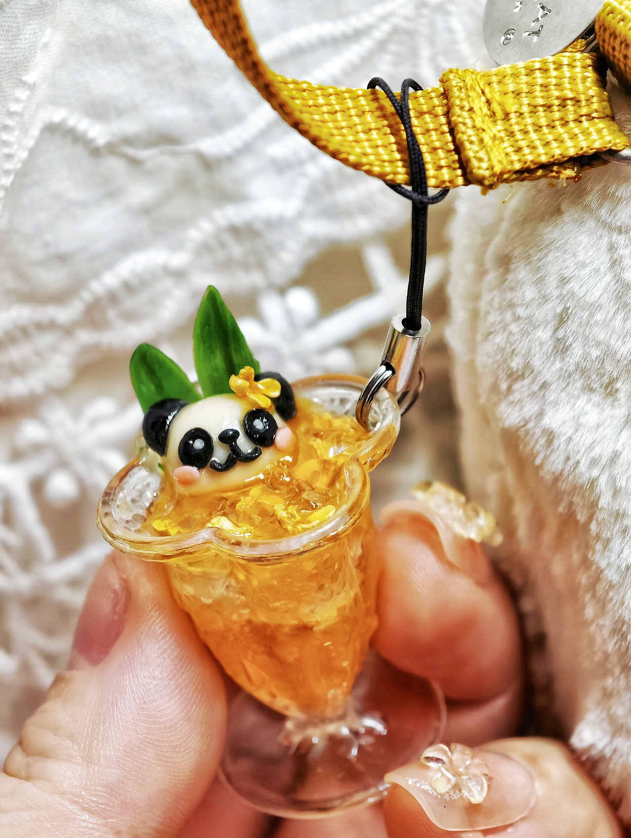 新手友好教程|微缩熊猫桂花冰饮食玩挂件（图ZMzk3MjcwMzUy） - 手办/模玩 - 站酷设计师糖锅Kui粘土食堂原创素材 - 站酷ZCOOL