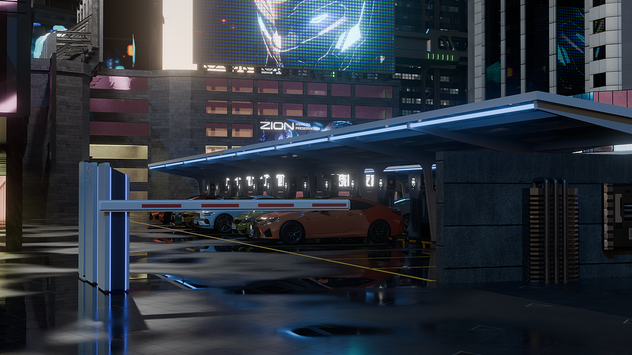 青华E城-商业街改造-夜晚场景-纯图片