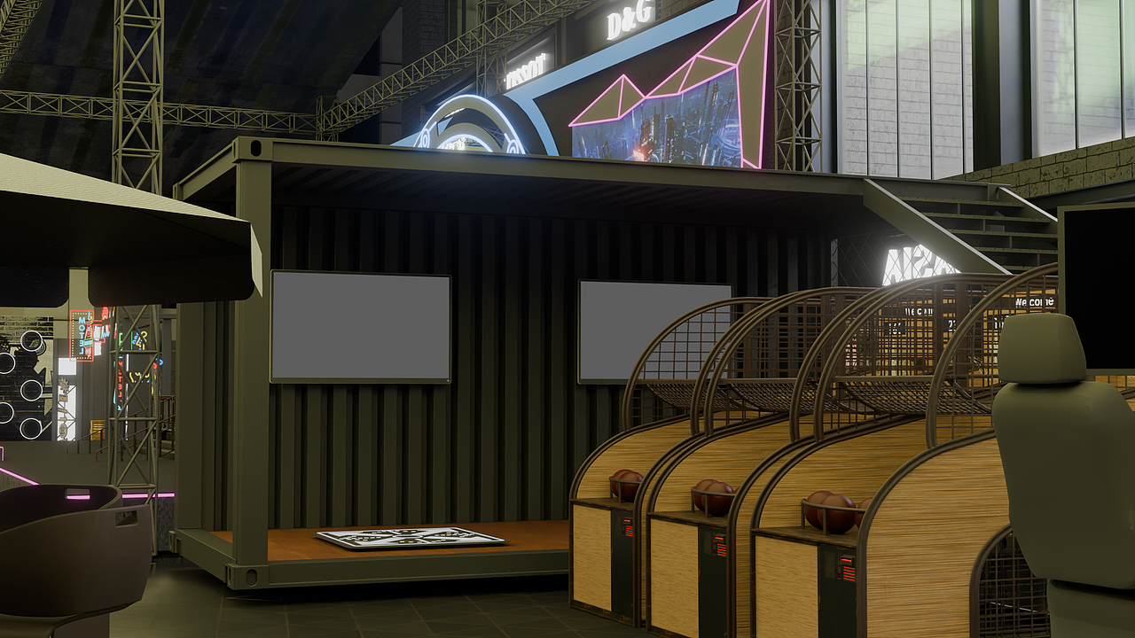 青华E城-商业街改造-夜晚场景-纯图片