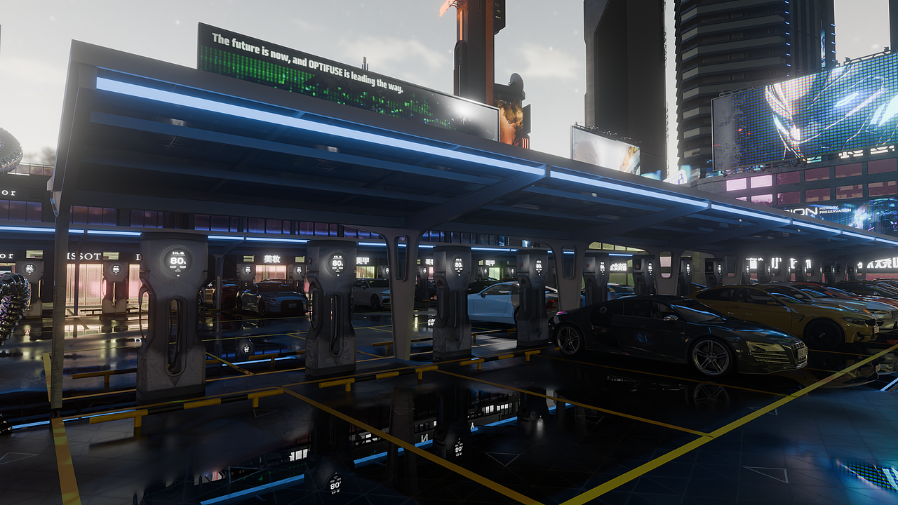 青华E城-商业街改造-夜晚场景-纯图片